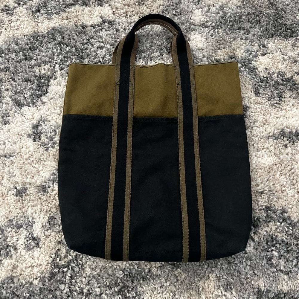 HERMES Tote Bag navy and army green